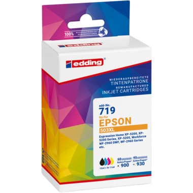 edding Tintenpatr wie Epson 503XL sw/c/m/y 4St
