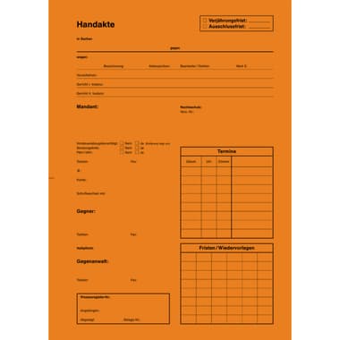 AdvoBedarf Handaktenbogen Tauenkarton or 100St