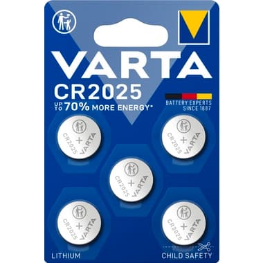 Varta Knopfzelle CR2025 5St