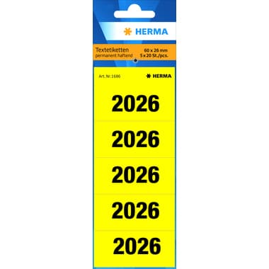 Herma Jahresschild 2026 60x26mm sk 100St
