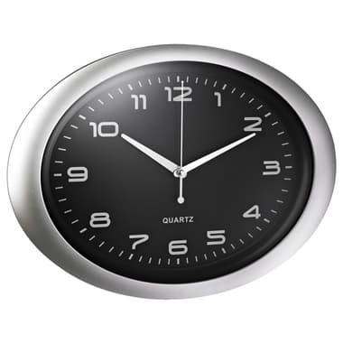 Alco Wanduhr oval si/sw
