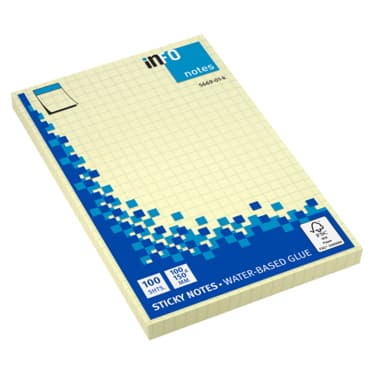 Info Haftnotizblock 100x150mm 100Bl kar ge