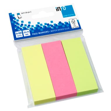 Info Haftmarker 25x75mm 100Bl sort 3St