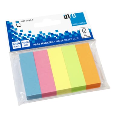 Info Haftmarker 15x50mm 100Bl sort 5St