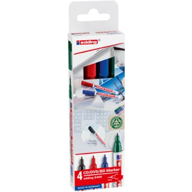 edding Disc Marker 0,5-1mm sort 4St
