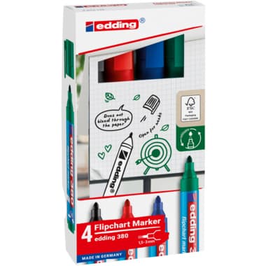 edding Flipchartmarker 380 1,5-3mm sort 4St
