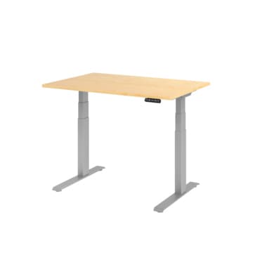 Hammerbacher Schreibtisch el 120x80cm si/ahorn