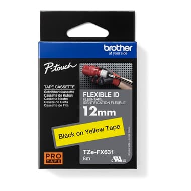 Brother Schriftbandkassette 12mm sw auf ge