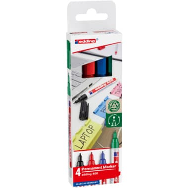 edding Permanentmarker sort 4St
