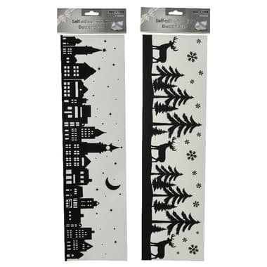 Decoris Fensterdeko Stadt sw 2St