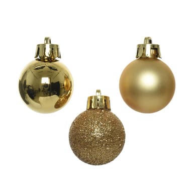 Decoris Kugel Mix 3cm go 14St