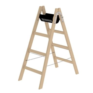 Munk Stehleiter Holz 2x4Sprossen