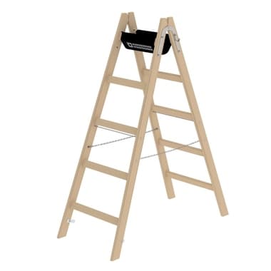 Munk Stehleiter Holz 2x5Sprossen