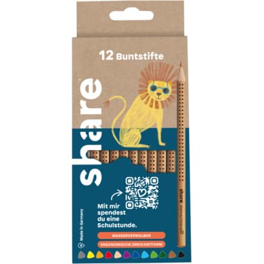 share Buntstift sort 12St