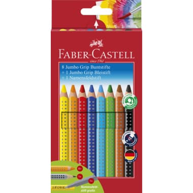 Faber-Castell Buntstift Jumbo Grip sort 8+2St