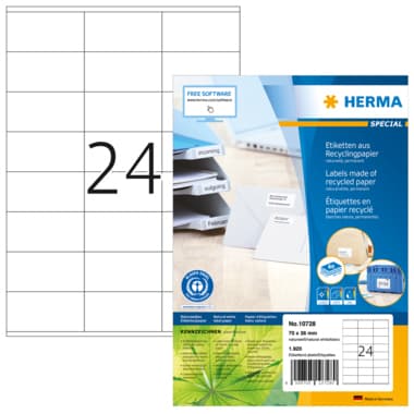 Herma Etikett RC 70x36mm nws 1920St