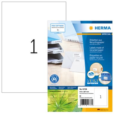 Herma Etikett RC 210x297mm nws 80St