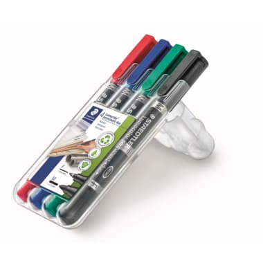 Staedtler Permanentmarker Lumocolor duo 0,6mm/1,5mm 4St