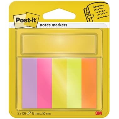 Post-it Haftstreifen Page Marker 15x50mm sort 5 St.