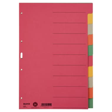 Leitz Register DIN A4 blanko volle Höhe 230g Karton sort.
