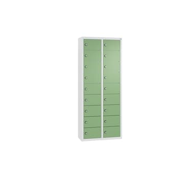 C+P Spind 18Fächer 113x46x20cm lgr/resedagn