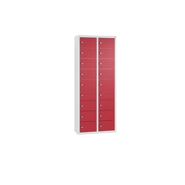 C+P Spind 18Fächer 113x46x20cm lgr/rrt