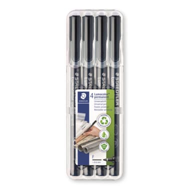 Staedtler Folienstift Lumocolor 0,6mm sw 4St