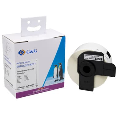 G&G Endlosetiketten-Rolle 38x90mm 400St. wie Brother