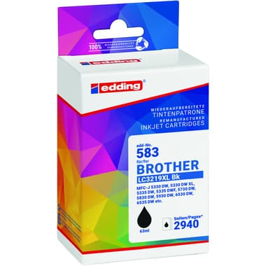 edding Tintenpatr wie Brother LC3219XLBk sw