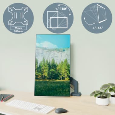 Leitz Monitorarm Ergo Dual Laptophalter gr