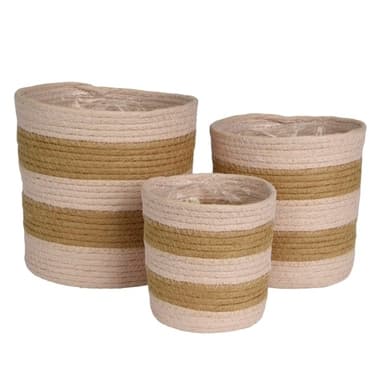 DECORIS Pflanzentopf 3er Set br