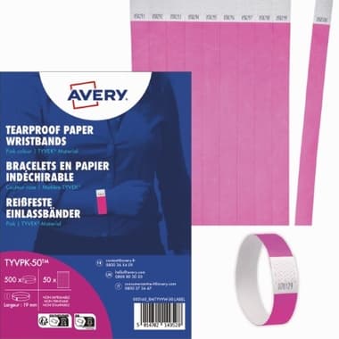 Avery Zweckform Einlassband neon pi 500St