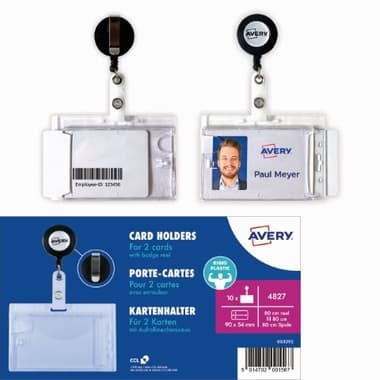 Avery Zweckform Kartenhalter 2fach 54x90mm 10St