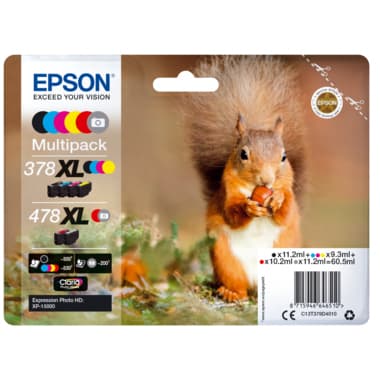 Epson Tintenpatrone 378XL 478XL sw/c/m/y/gr/rt 6St