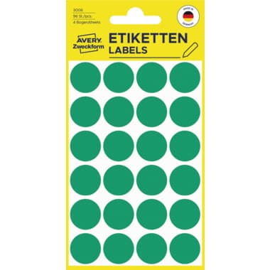 Avery Zweckform Markierungspunkt 18mm gn 96St
