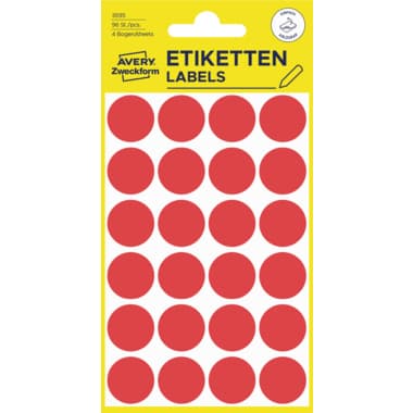 Avery Zweckform Markierungspunkt 18mm rt 96St