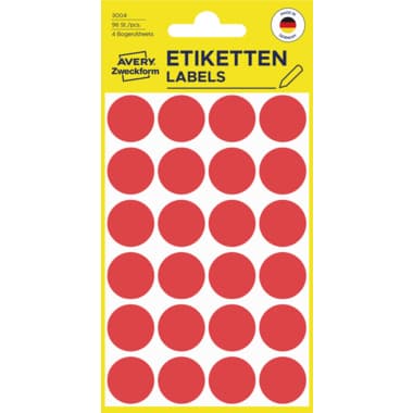 Avery Zweckform Markierungspunkt 18mm rt 96St