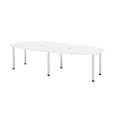 Hammerbacher Konferenztisch 280cm 6RRFüße ws/co