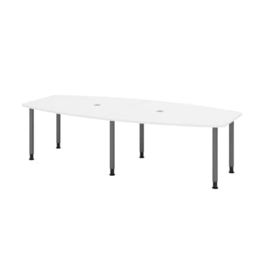 Hammerbacher Konferenztisch 280cm 6RRFüße ws/gr