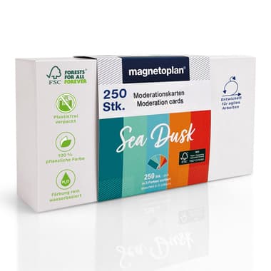 magnetoplan ModKarte Sea Dusk Rechteck 200x100 sort 250St