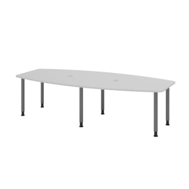 Hammerbacher Konferenztisch 280cm 6RRFüße gr/gr