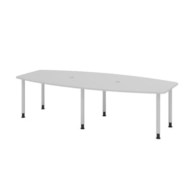 Hammerbacher Konferenztisch 280cm 6RRFüße gr/si