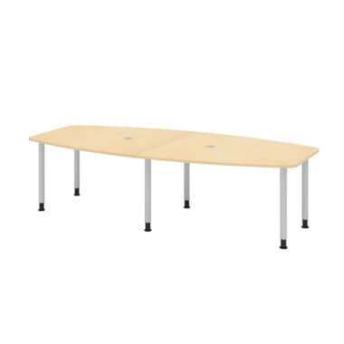 Hammerbacher Konferenztisch 280cm 6RRFüße ah/si