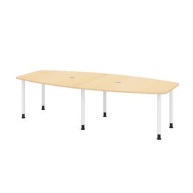 Hammerbacher Konferenztisch 280cm 6RRFüße ah/ws