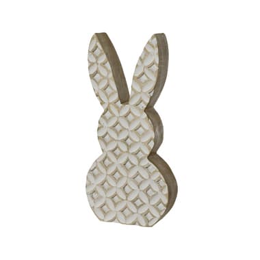 DECORIS Oster-Deko Hase mangoholz