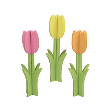 DECORIS Tulpe filz bunt 11x28cm