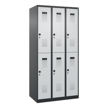 C+P Spind Evolo PLUS Doppel 6Fächer 1850x900x500 sgr/lgr