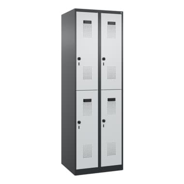 C+P Spind Evolo PLUS Doppel 4Fächer 1850x600x500 sgr/lgr