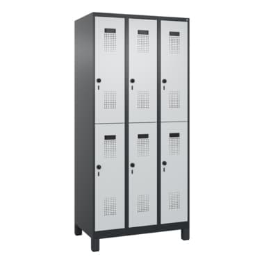C+P Spind Evolo PLUS Doppel 6Fächer 1950x900x500 sgr/lgr