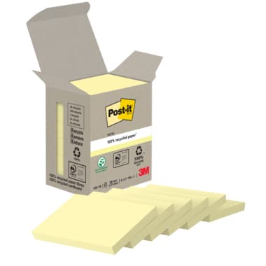 Post-it Haftnotiz Recycling Notes 38x51mm ge 6x100Bl